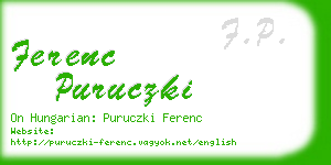 ferenc puruczki business card